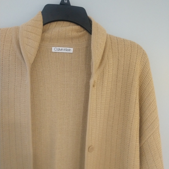 Calvin Klein Mustard Long Cardigan - Picture 5 of 6